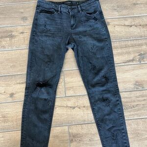 LUCKY Brand Women’s Black Distressed Floral Jeans Size‎ 8